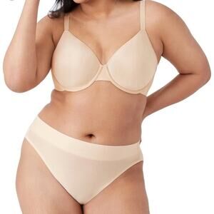Wacoal At Ease Contour T-Shirt Underwire Full Coverage Bra In Nude Size 32DDD